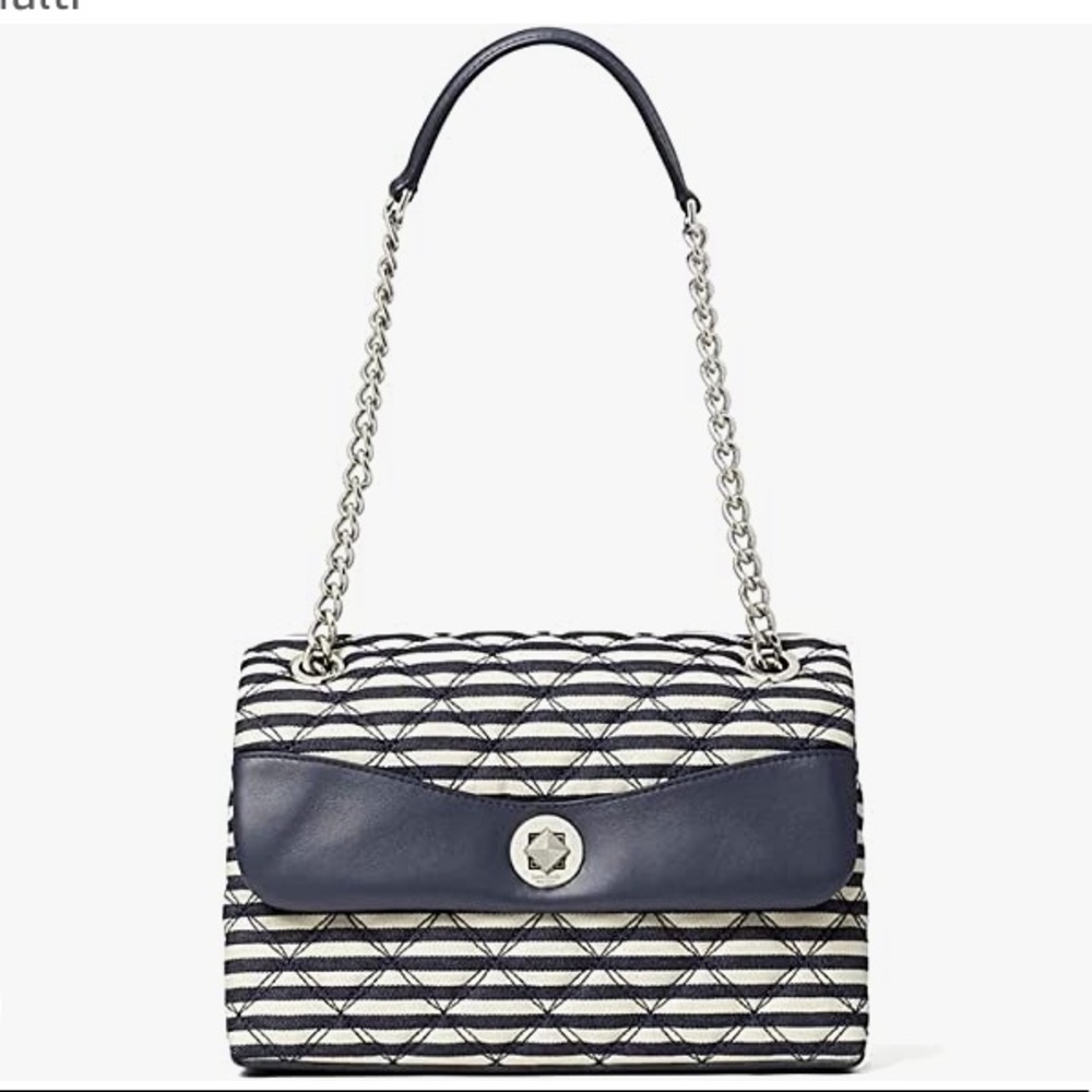 KATE SPADE New York natalia lurex stripe Medium flap shoulder bag Multi